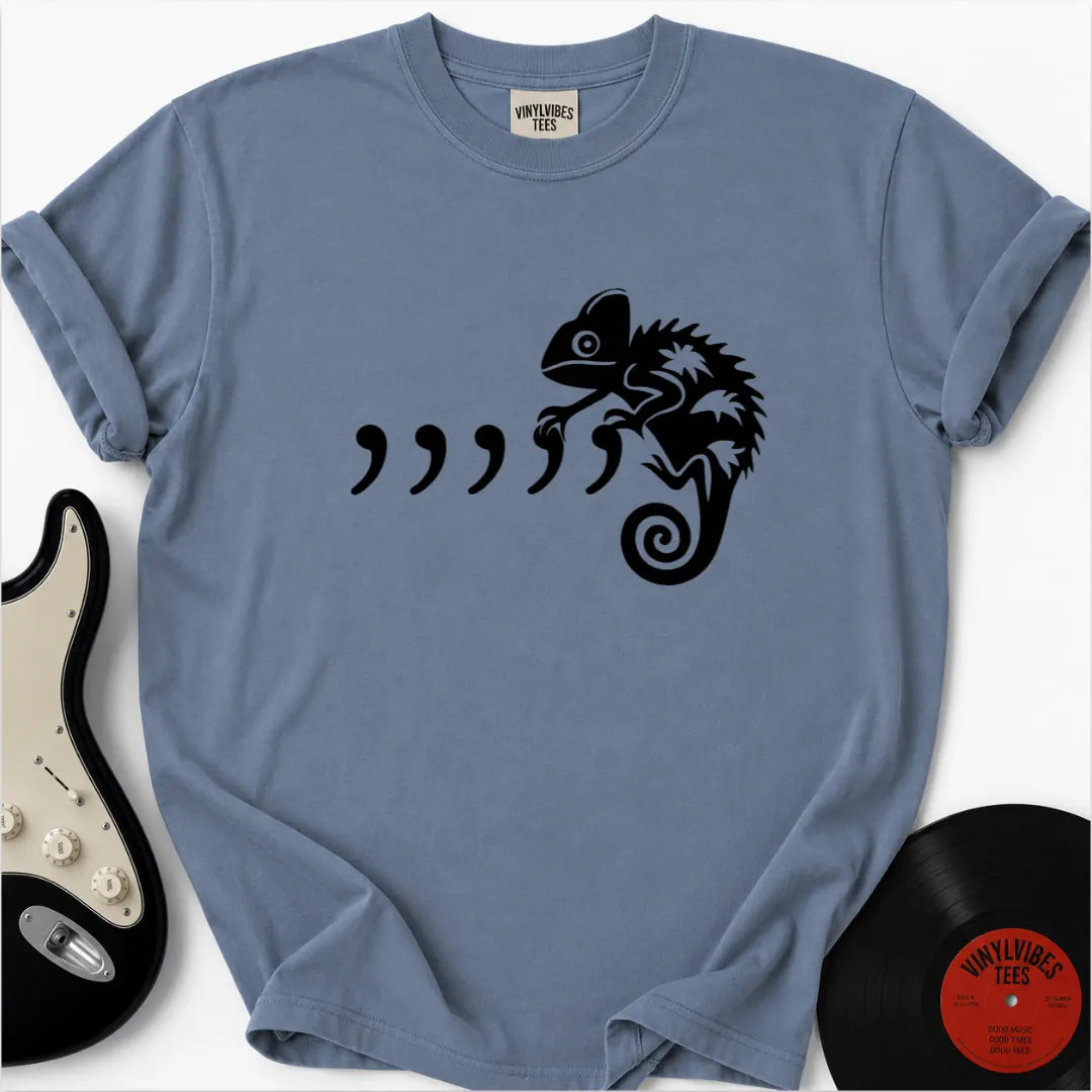 Printify T-Shirt Blue Jean / S Comma Chameleon Premium T-Shirt