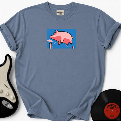 Printify T-Shirt Blue Jean / S Flying pig Premium T-Shirt
