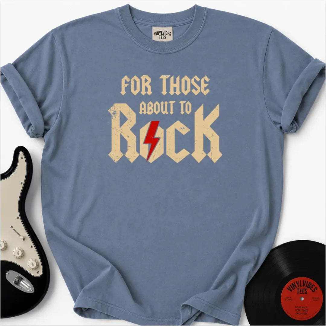 Printify T-Shirt Blue Jean / S For those about to rock Premium T-Shirt