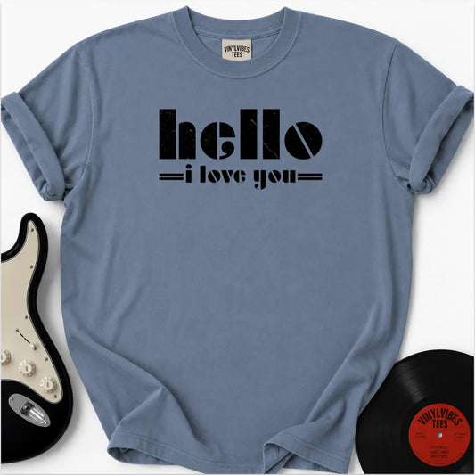 Printify T-Shirt Blue Jean / S Hello, I Love You Premium T-Shirt