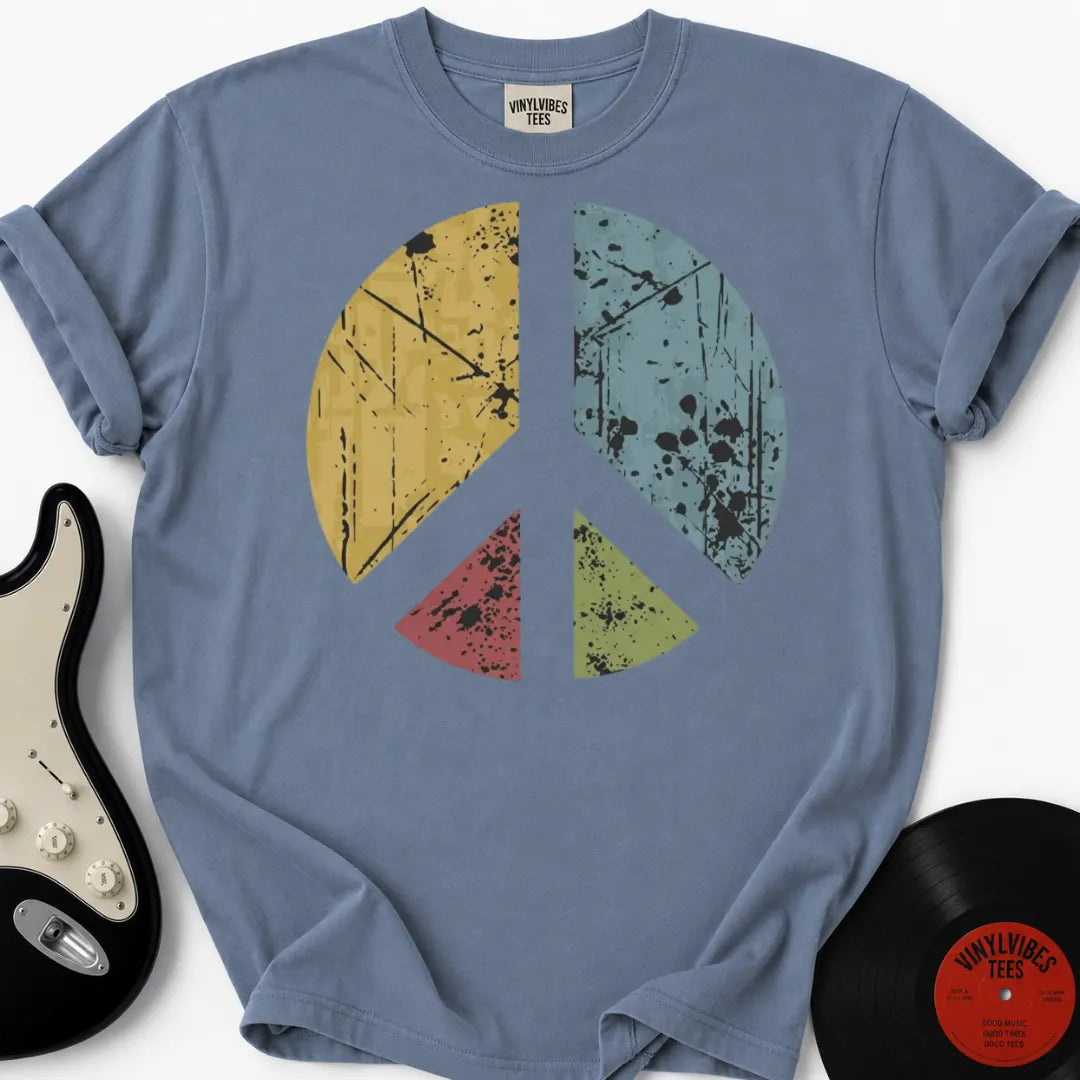 Printify T-Shirt Blue Jean / S Peace Colored Premium T-Shirt