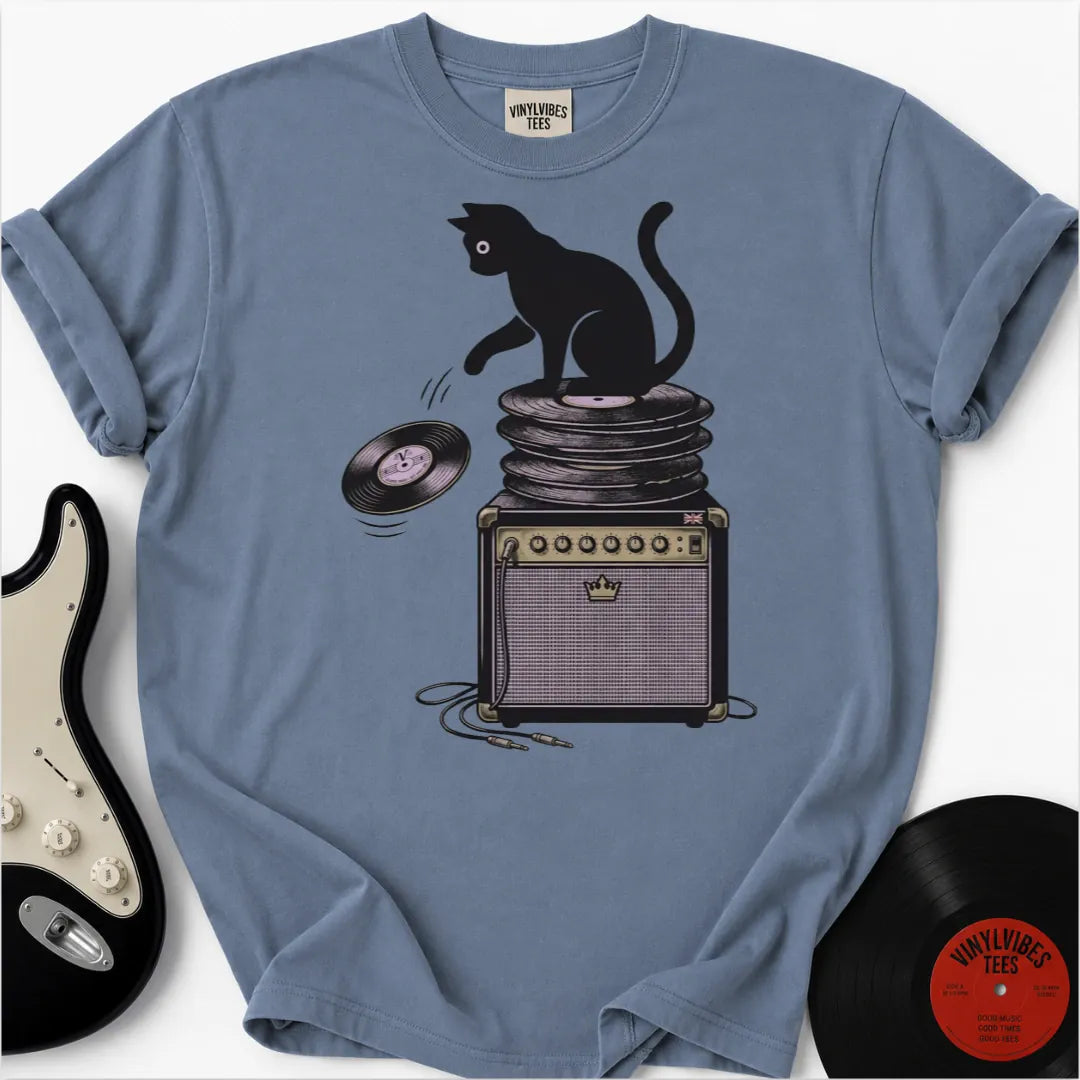 Printify T-Shirt Blue Jean / S Scratch And Spin Premium T-Shirt