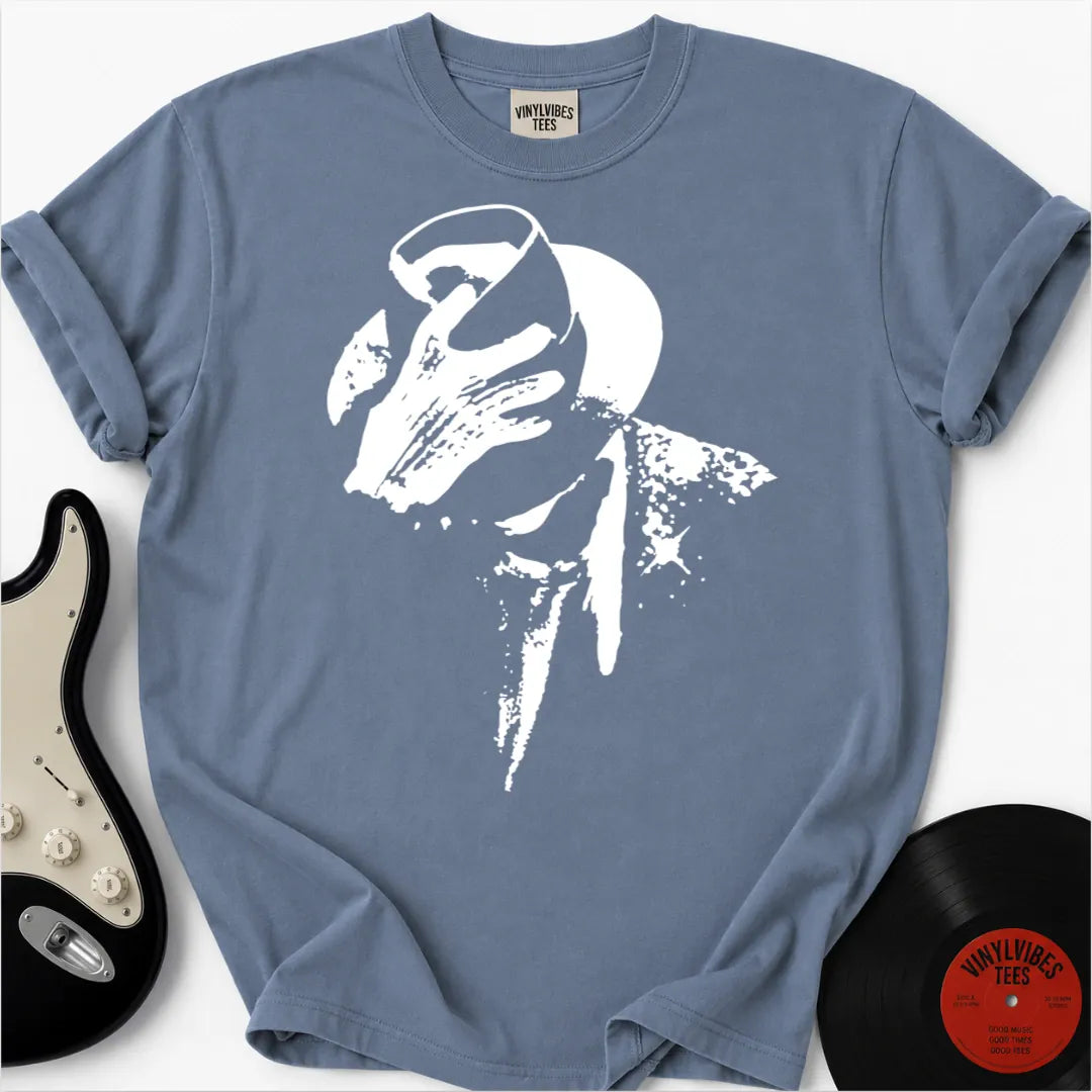Printify T-Shirt Blue Jean / S Shadowed Fedora Premium T-Shirt