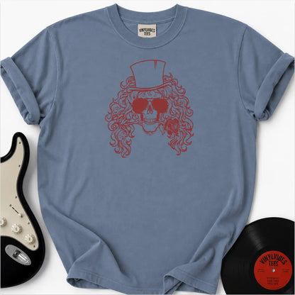Printify T-Shirt Blue Jean / S Skull Rose Premium T-Shirt
