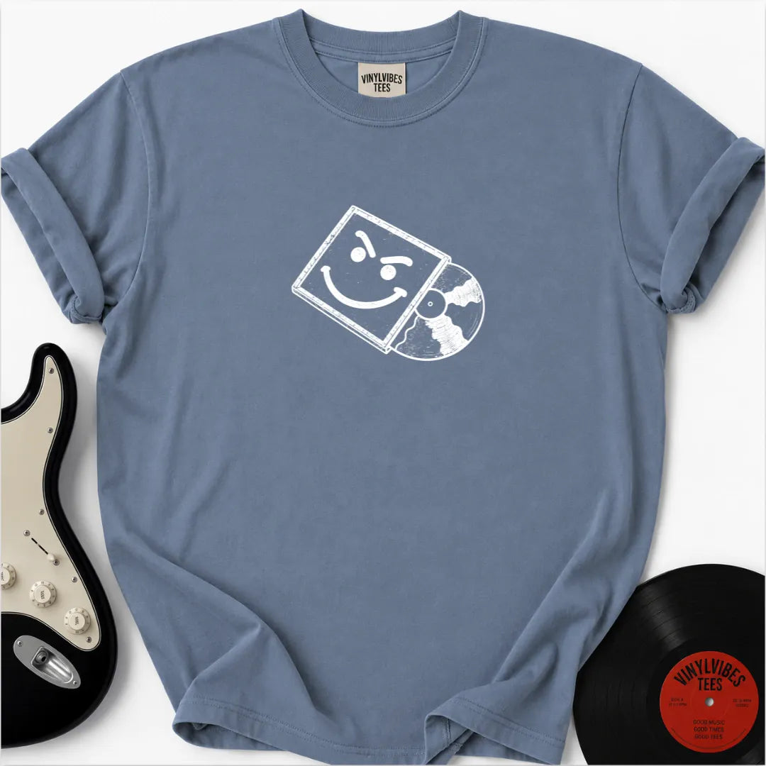 Printify T-Shirt Blue Jean / S Smiley Vinyl Premium T-Shirt