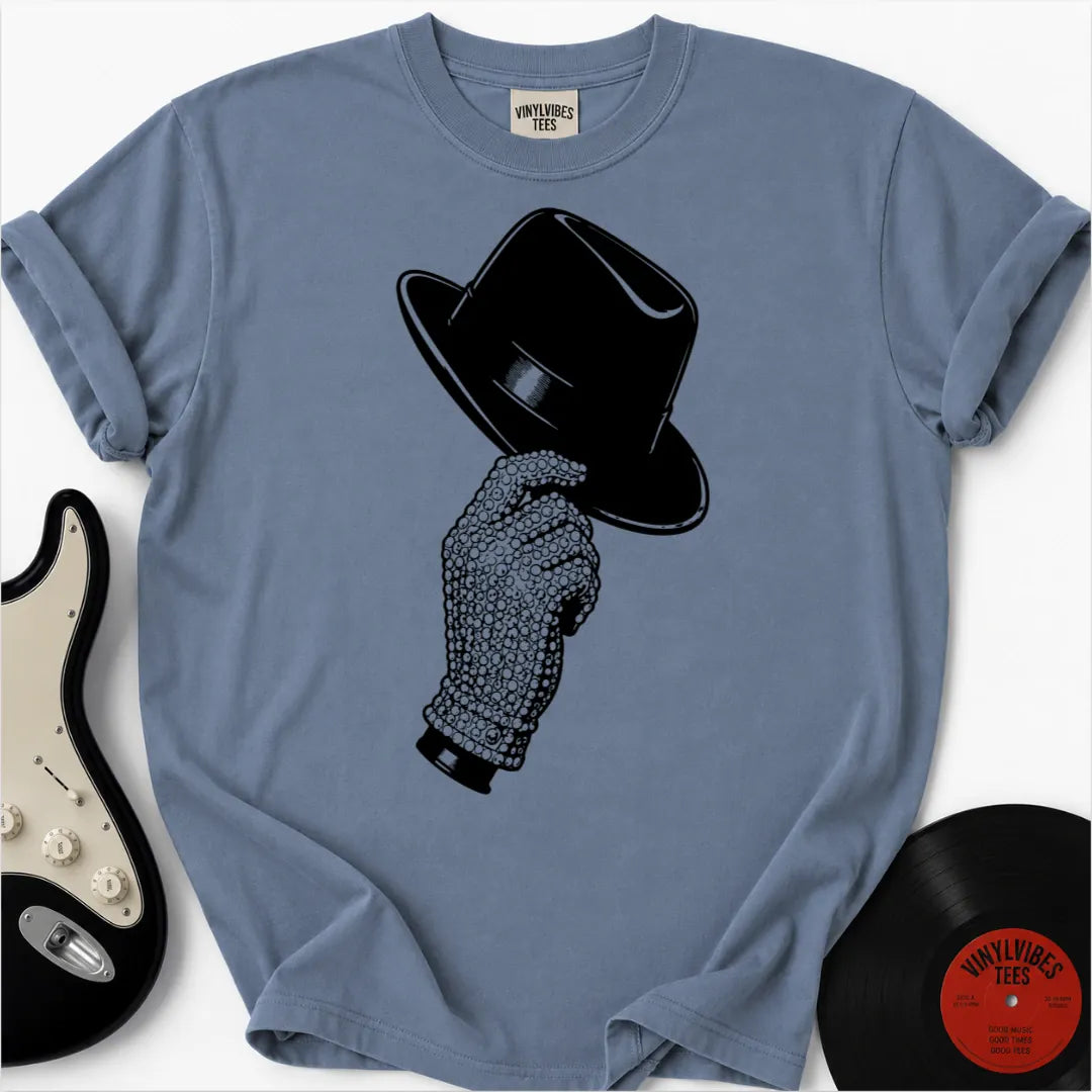 Printify T-Shirt Blue Jean / S Sparkling Glove & Fedora Premium T-Shirt