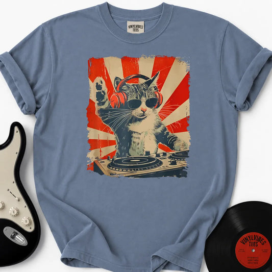 Printify T-Shirt Blue Jean / S Vibing Cat Premium Premium T-Shirt