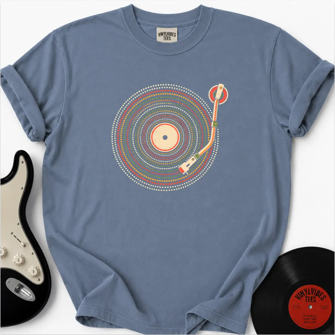 Printify T-Shirt Blue Jean / S Vinyl Dots Premium T-Shirt