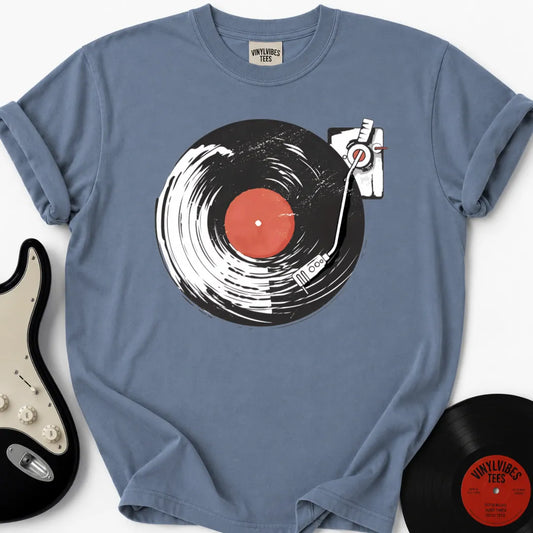 Printify T-Shirt Blue Jean / S Vinyl Wave Premium T-Shirt