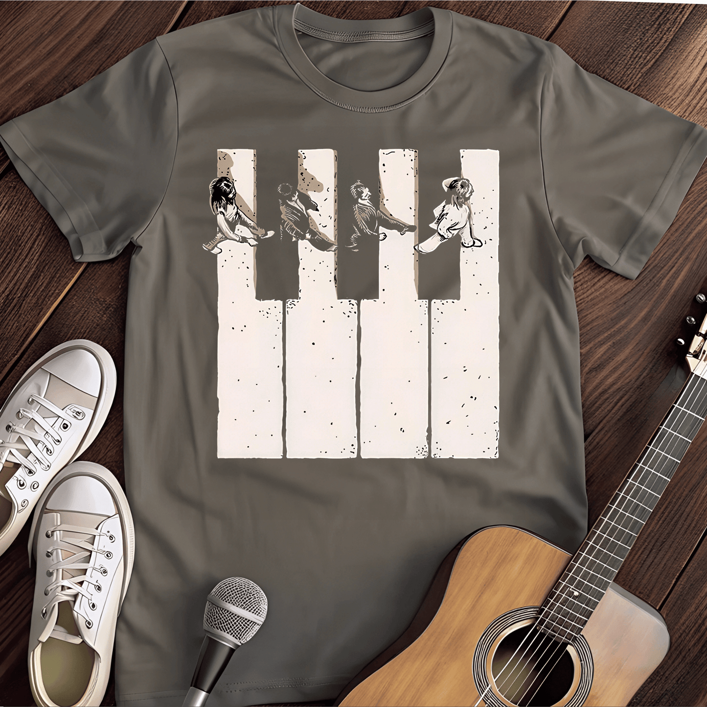 ⭐️⭐️⭐️⭐️⭐️ T-Shirt Charcoal / S Beatle Piano T-Shirt