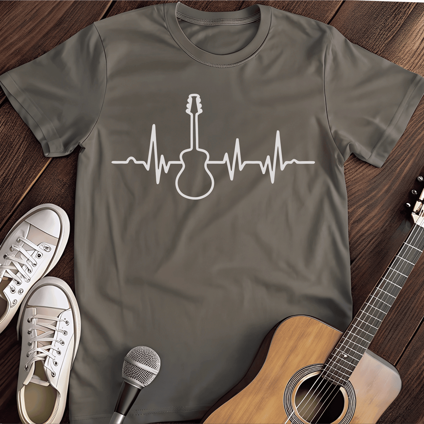 Printify T-Shirt Charcoal / S Guitarbeat Tee