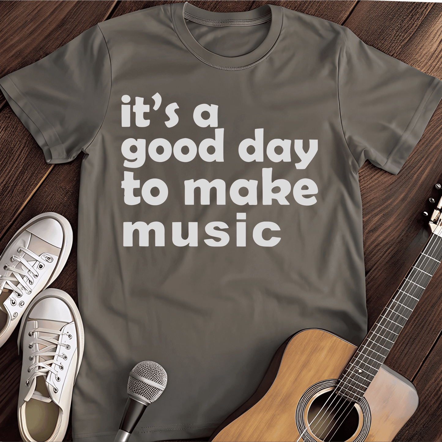 Printify T-Shirt Charcoal / S Its a Good day white Tee