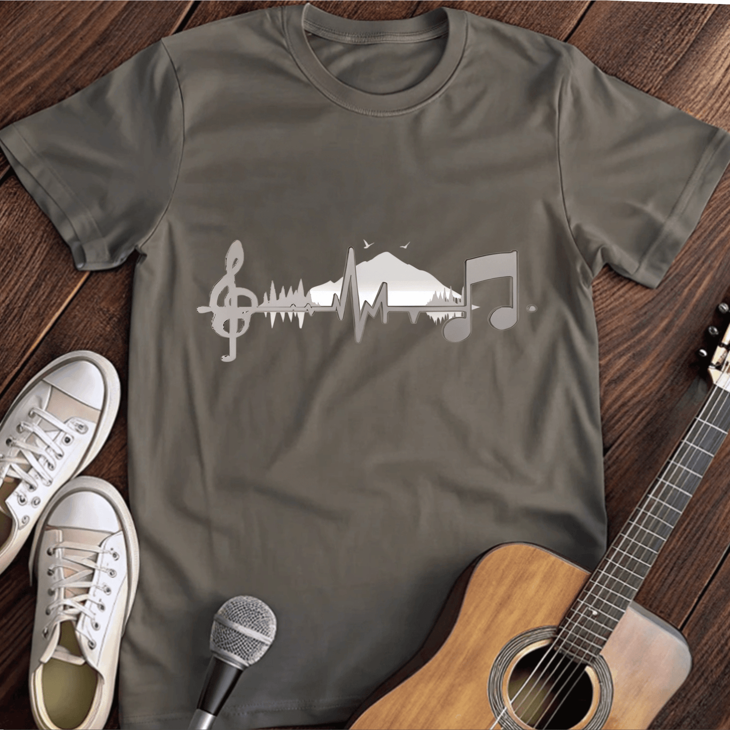 ⭐️⭐️⭐️⭐️⭐️ T-Shirt Charcoal / S Love for Music T-Shirt