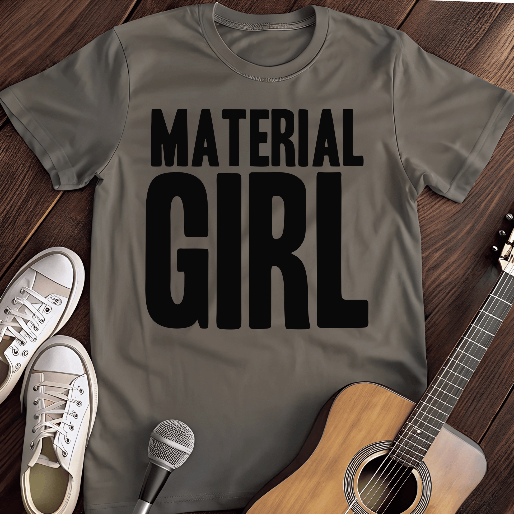 ⭐️⭐️⭐️⭐️⭐️ T-Shirt Charcoal / S Material Girl T-Shirt