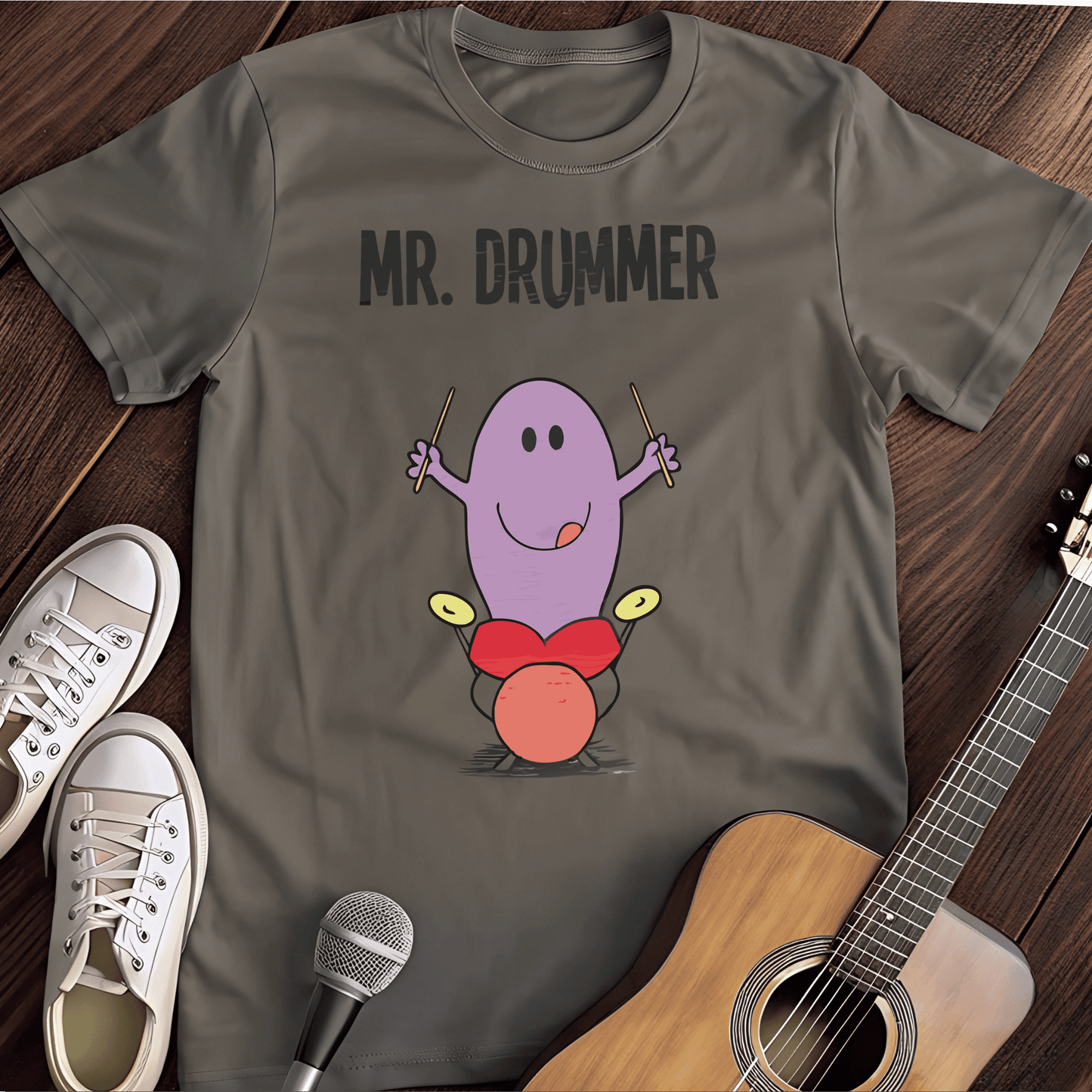 ⭐️⭐️⭐️⭐️⭐️ T-Shirt Charcoal / S Mr. Drummer T-Shirt