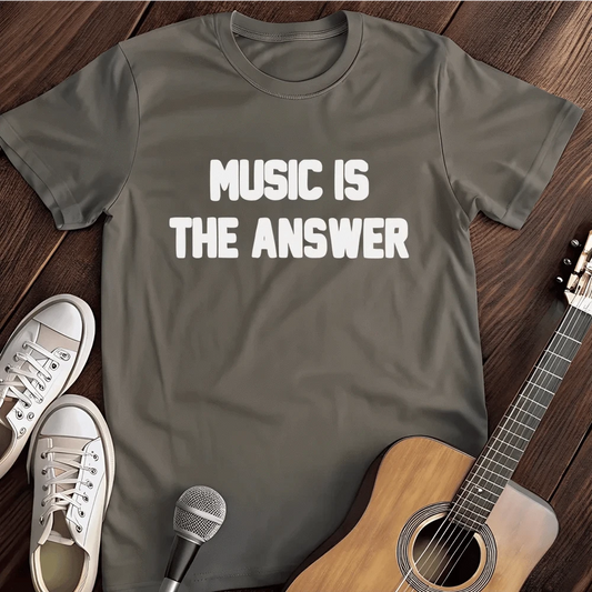 Printify T-Shirt Charcoal / S Music Answer T Shirt