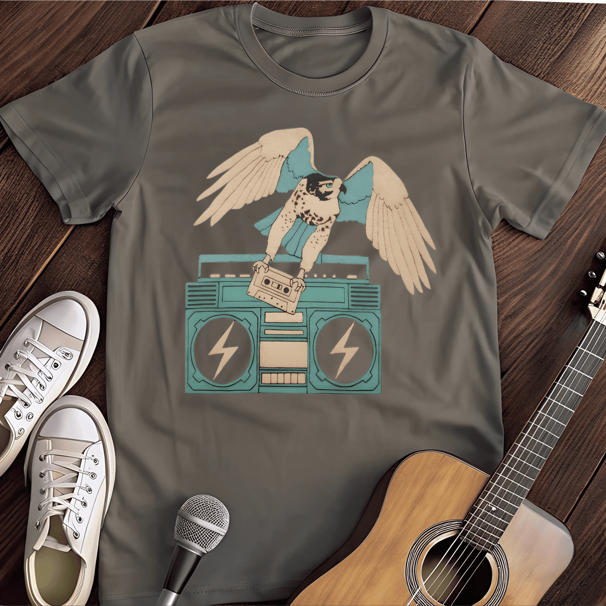 ⭐️⭐️⭐️⭐️⭐️ T-Shirt Charcoal / S Music Bird T-Shirt