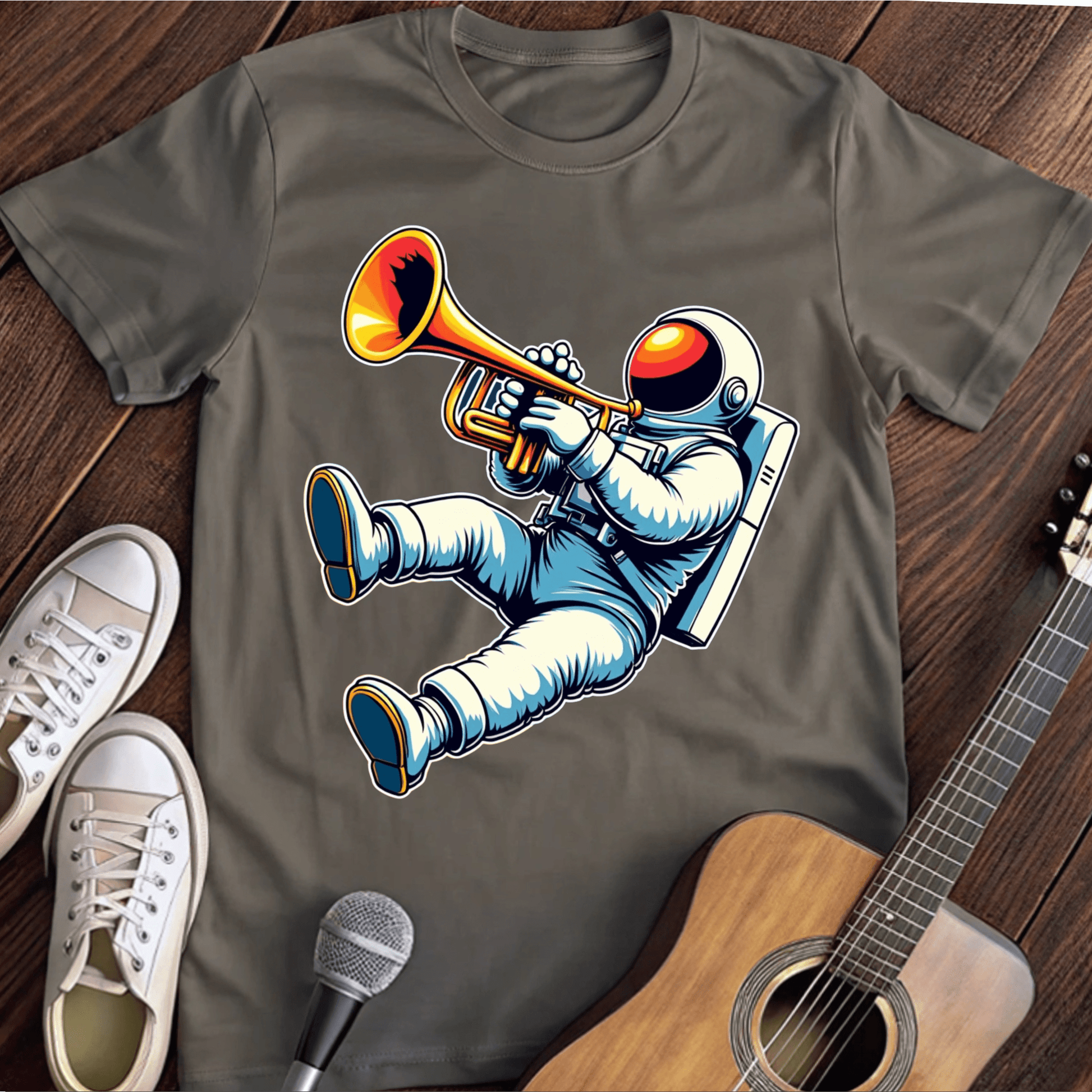 ⭐️⭐️⭐️⭐️⭐️ T-Shirt Charcoal / S Musical Austronaut T-Shirt