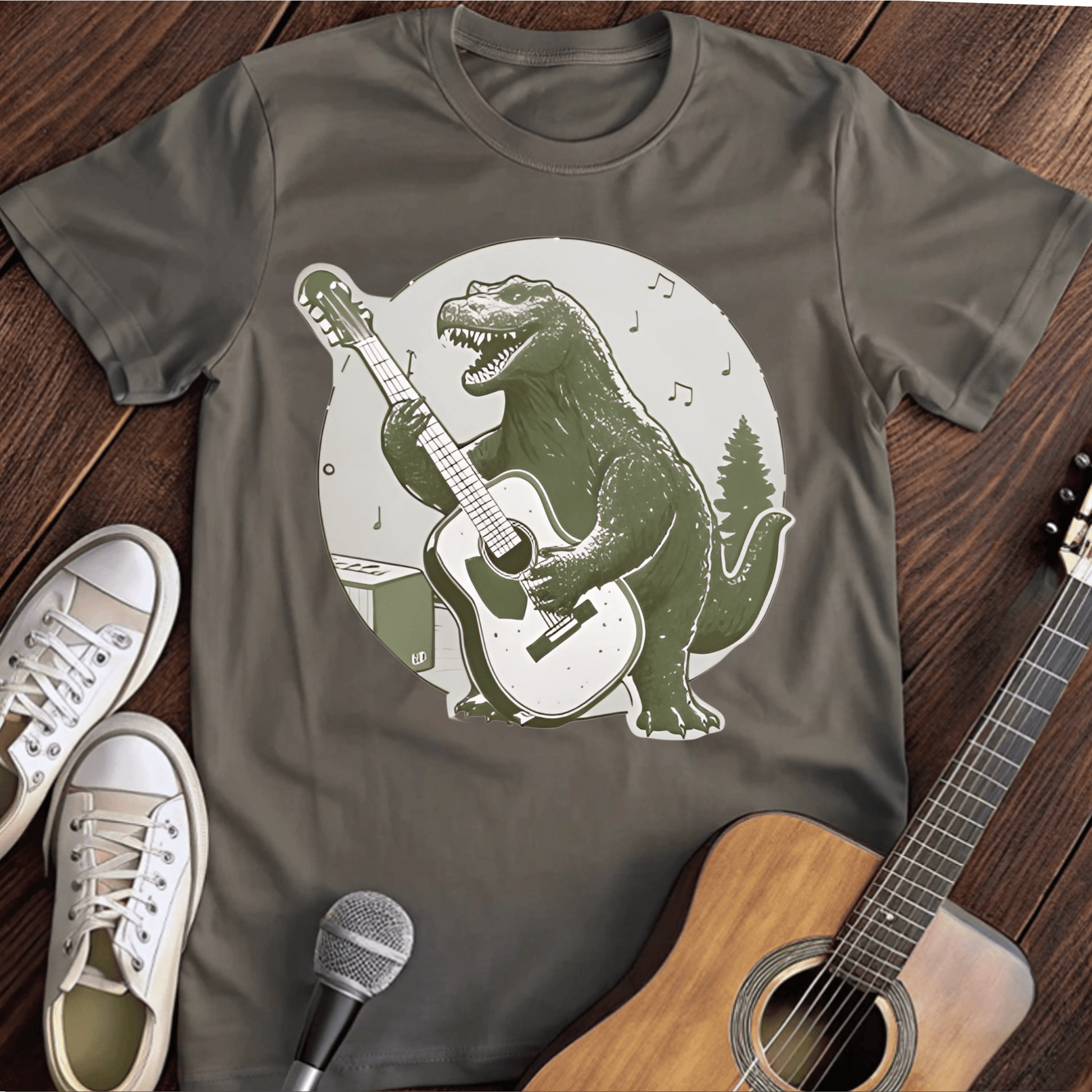 ⭐️⭐️⭐️⭐️⭐️ T-Shirt Charcoal / S Musical T-Rex T-Shirt