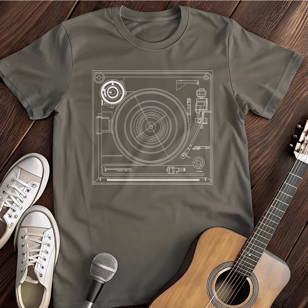 Printify T-Shirt Charcoal / S Patent Record T Shirt