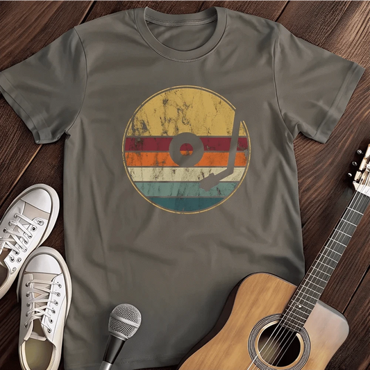 Printify T-Shirt Charcoal / S Retro Vinyl T Shirt