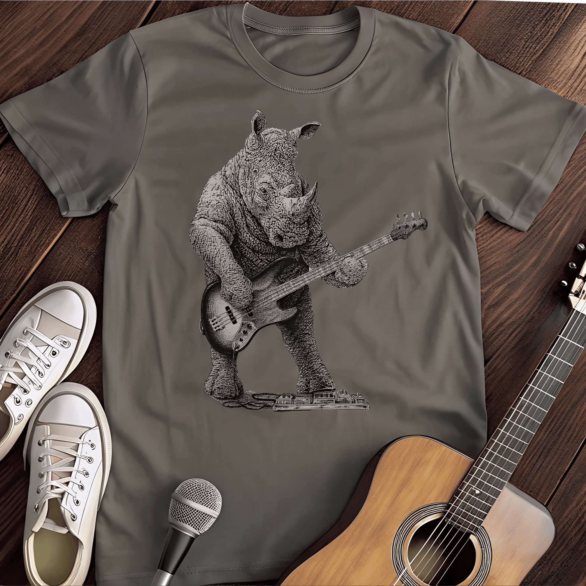 ⭐️⭐️⭐️⭐️⭐️ T-Shirt Charcoal / S Rocking Rhino T-Shirt