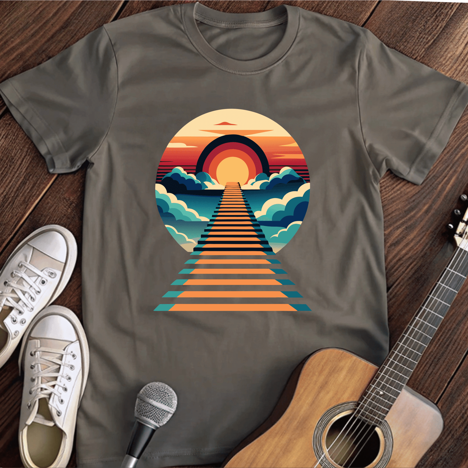 Printify T-Shirt Charcoal / S Stairway to Heaven Tee