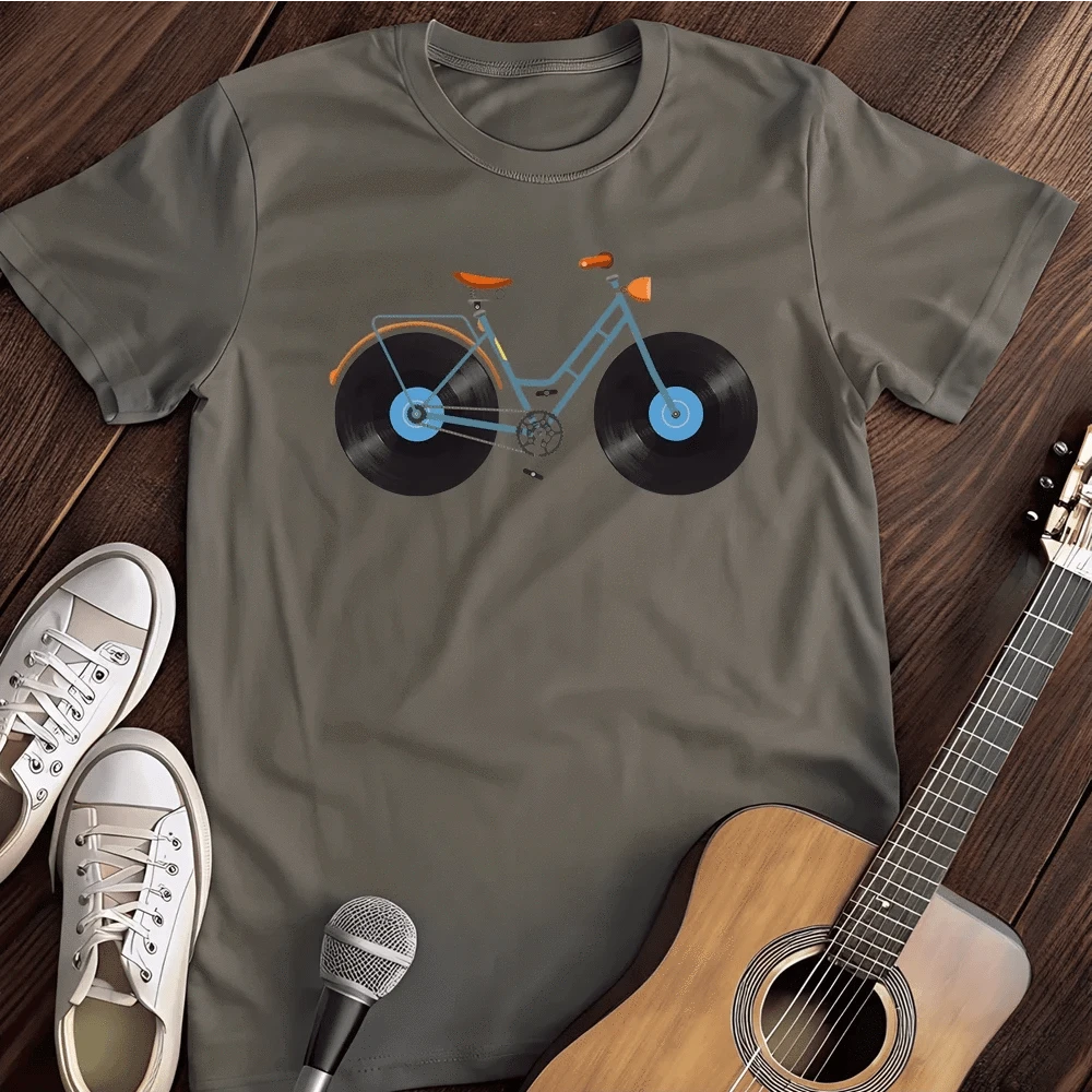 Printify T-Shirt Charcoal / S Vinyl Bike T Shirt