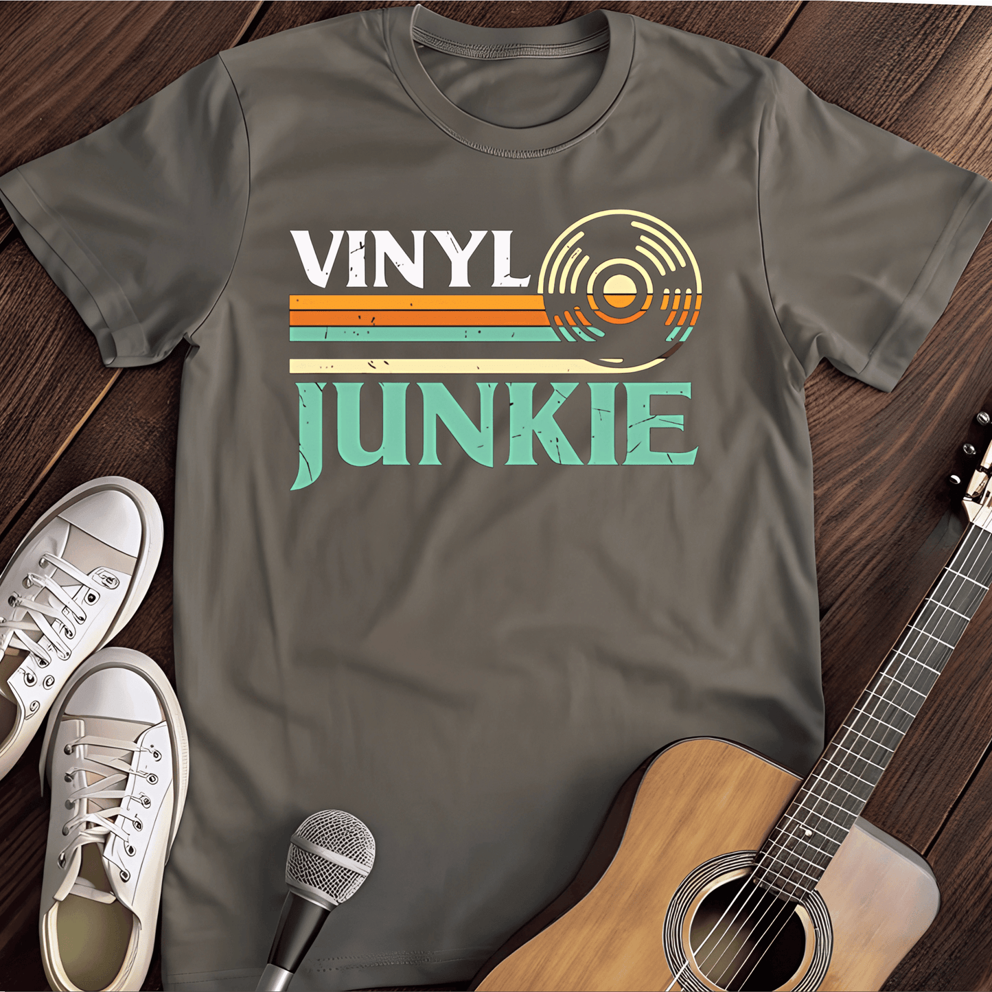 ⭐️⭐️⭐️⭐️⭐️ T-Shirt Charcoal / S Vinyl Junkie T-Shirt