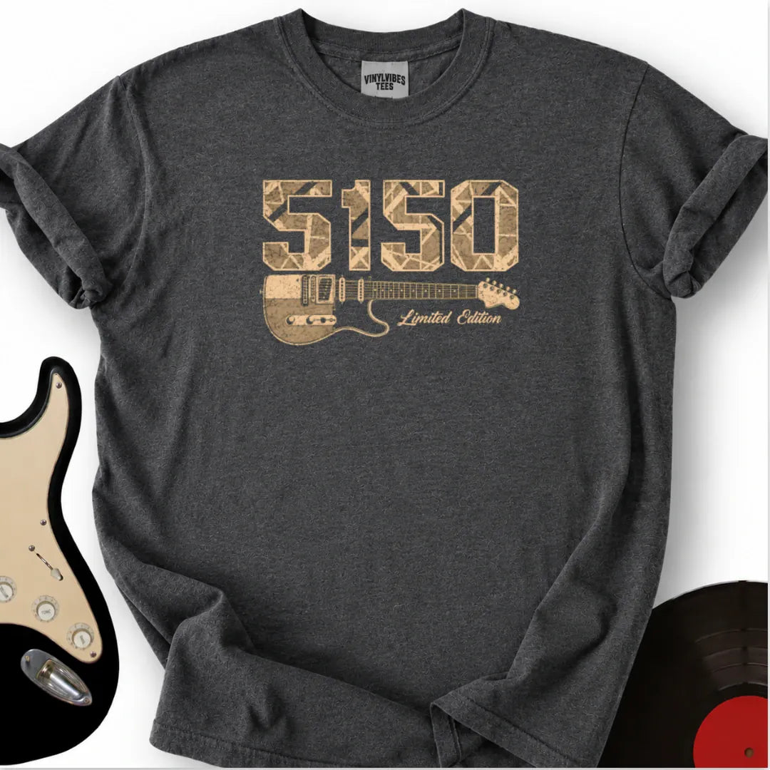 Printify T-Shirt Dark Heather / S 5150 Vintage Rock Guitar T-Shirt