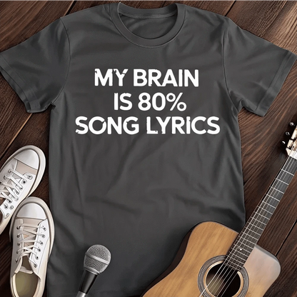 Printify T-Shirt Dark Heather / S 80 Lyrics T Shirt
