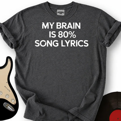 Printify T-Shirt Dark Heather / S 80 Lyrics T-Shirt