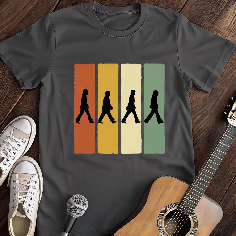 Printify T-Shirt Dark Heather / S Abbey Road Retro T Shirt