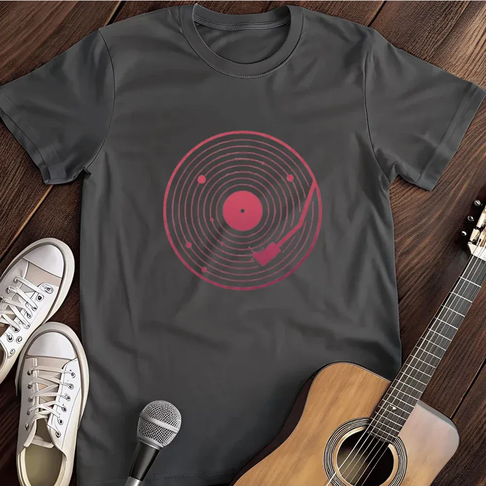 Printify T-Shirt Dark Heather / S Abstract Vinyl Records T Shirt