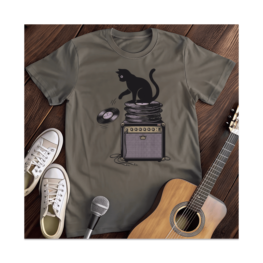 Printify T-Shirt Dark Heather / S Amp Cat T-Shirt