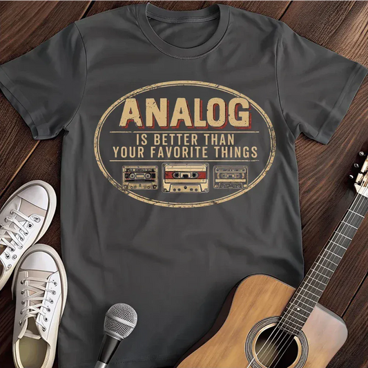 Printify T-Shirt Dark Heather / S Analog Is Better T Shirt