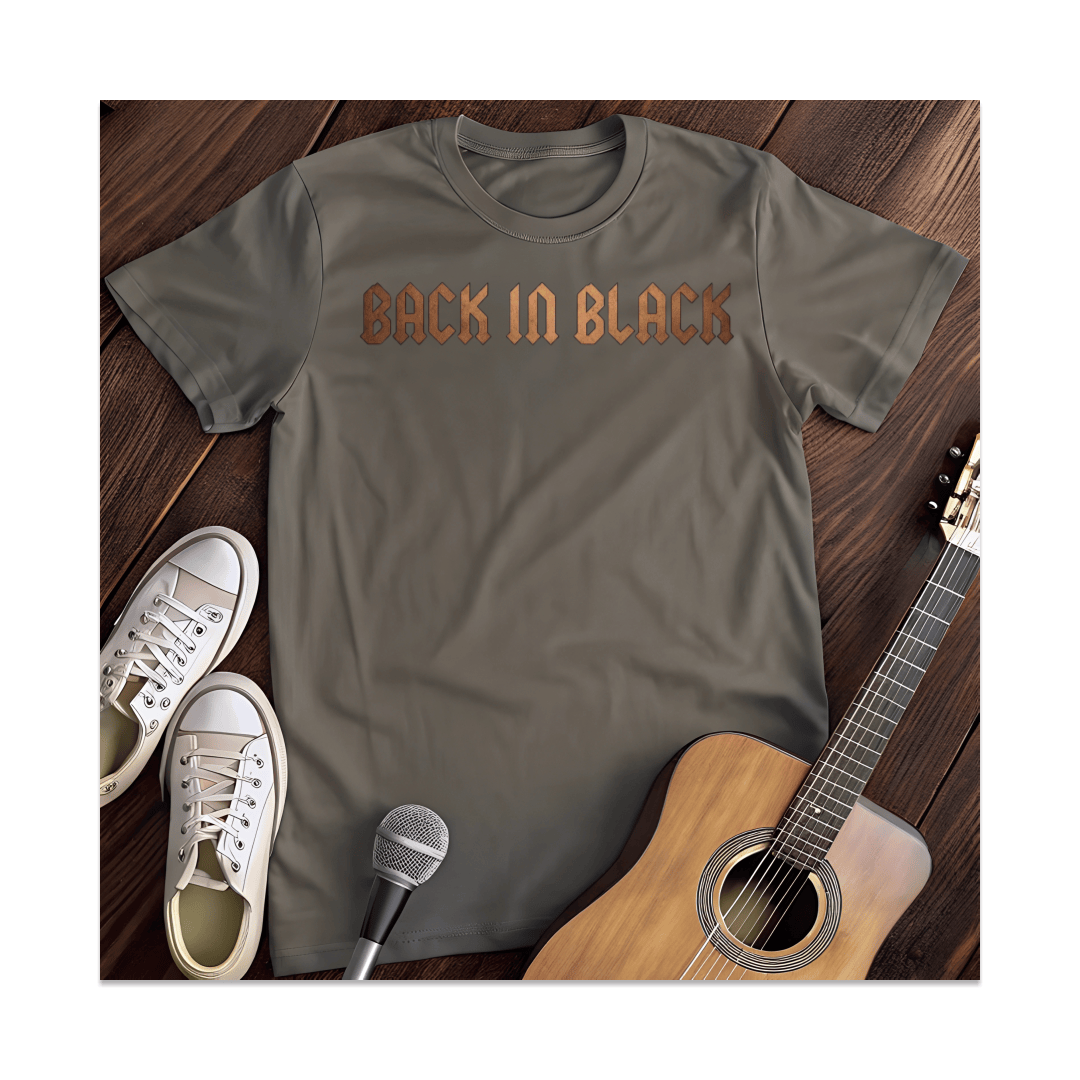 Printify T-Shirt Dark Heather / S Back In Black T-Shirt