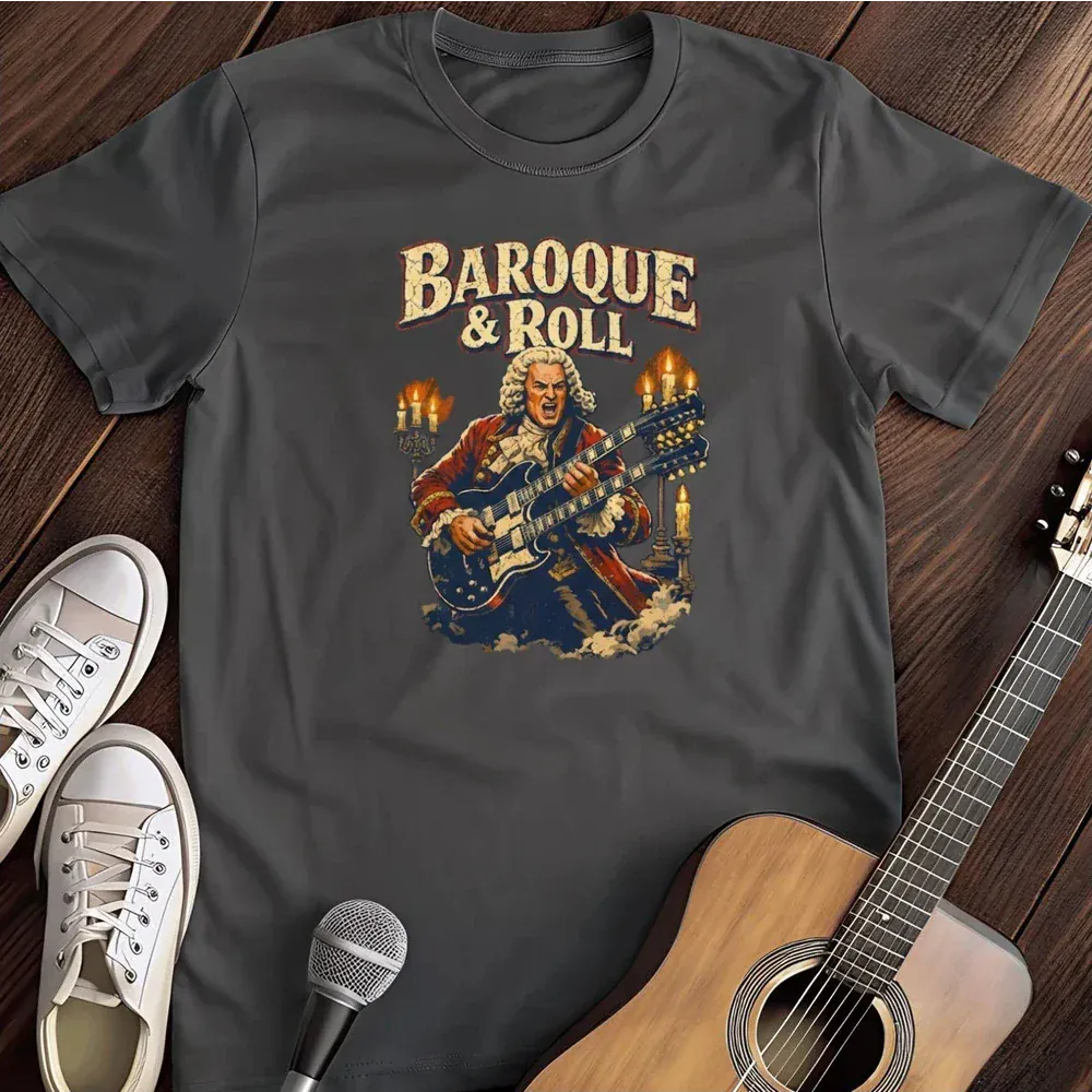 Printify T-Shirt Dark Heather / S Baroque Roll T Shirt