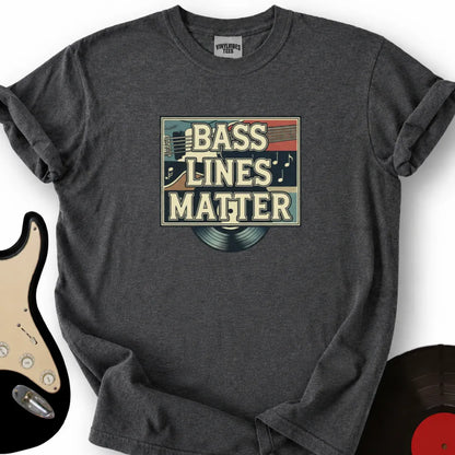 Printify T-Shirt Dark Heather / S Bass Lines Matter T-Shirt