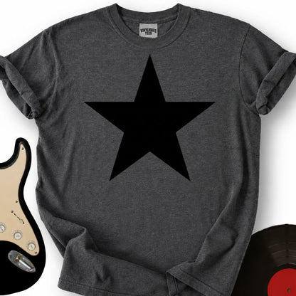 Printify T-Shirt Dark Heather / S Black Star T-Shirt