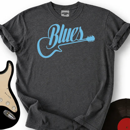 Printify T-Shirt Dark Heather / S Blues Guitar T-Shirt