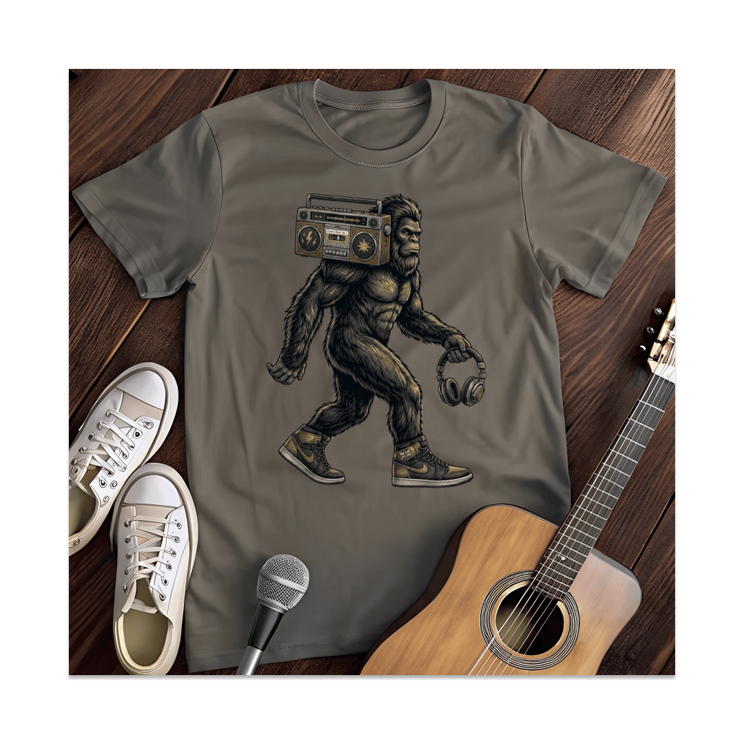 Printify T-Shirt Dark Heather / S Chimpanzee Radio T-Shirt