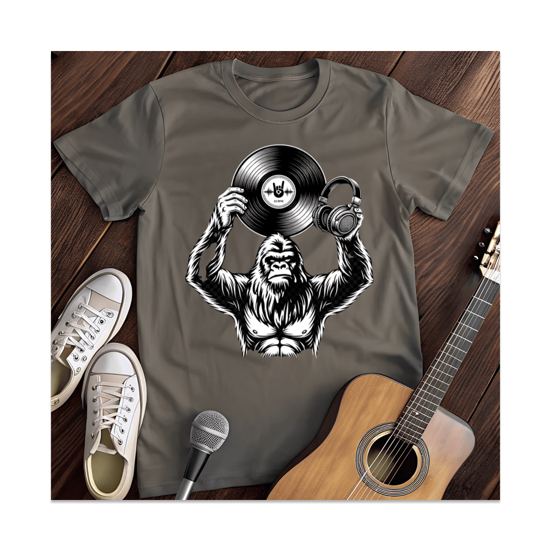 Printify T-Shirt Dark Heather / S Chimpanzee Vinyl T-Shirt