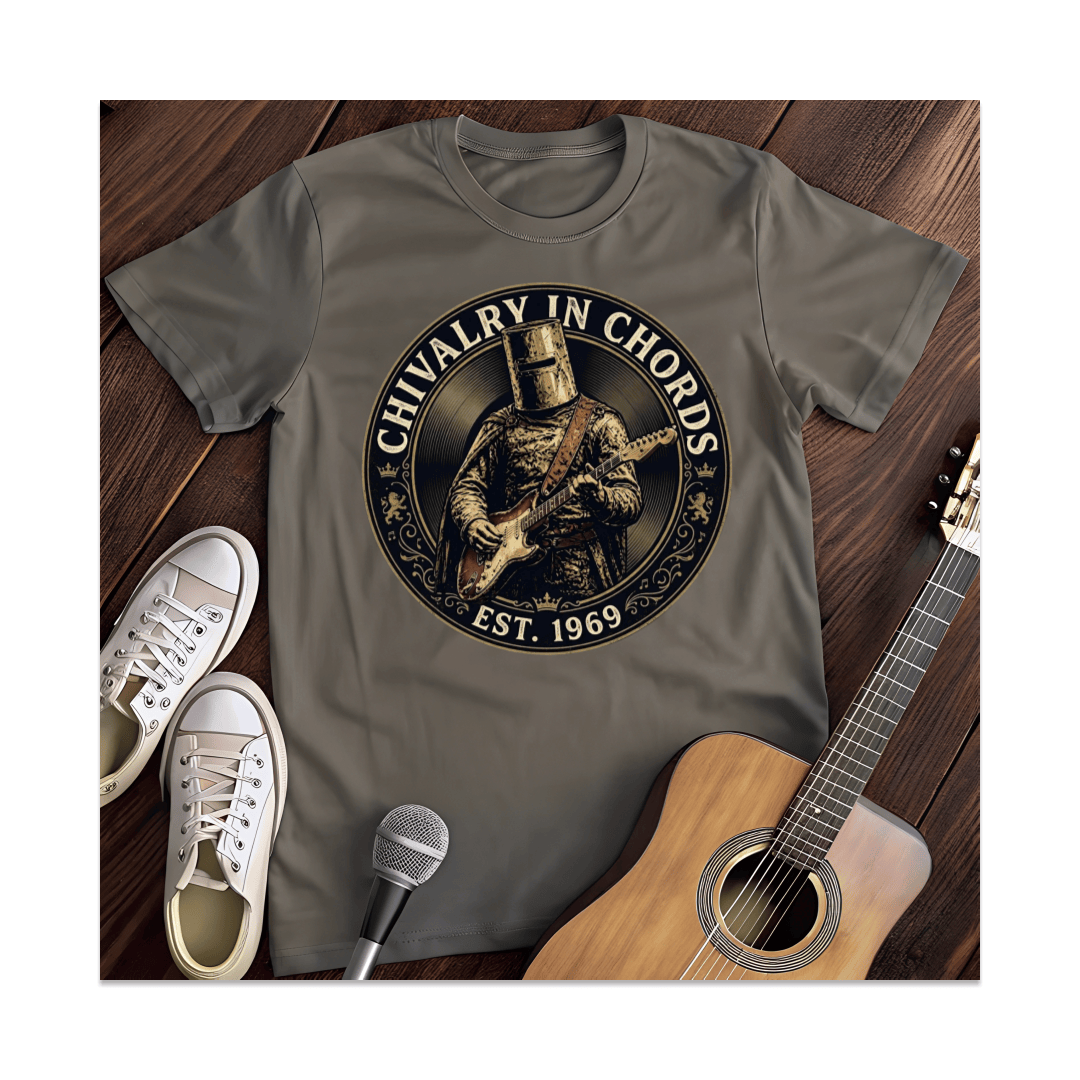 Printify T-Shirt Dark Heather / S Chivalry In Chords T-Shirt