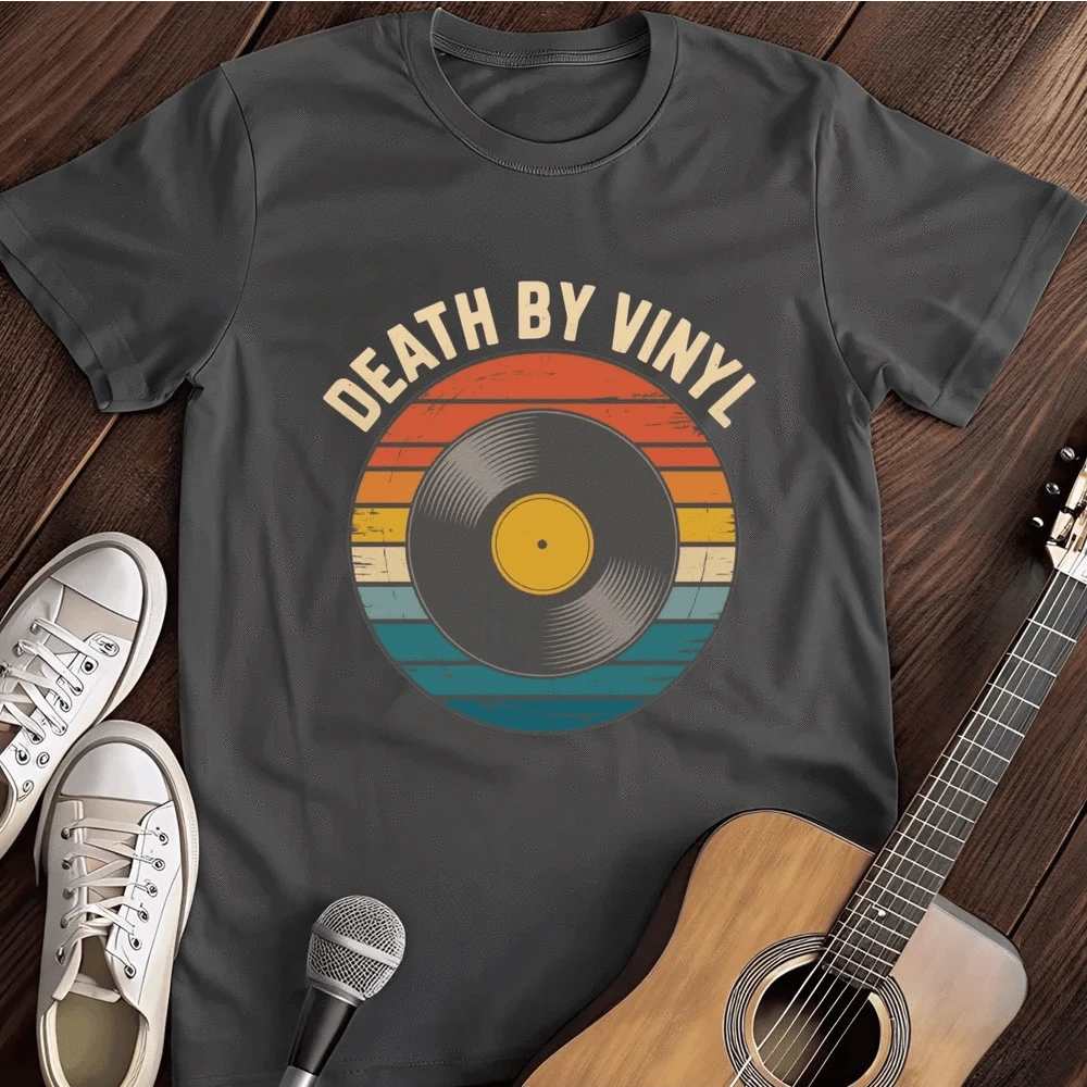 Printify T-Shirt Dark Heather / S Death By Vinyl T Shirt