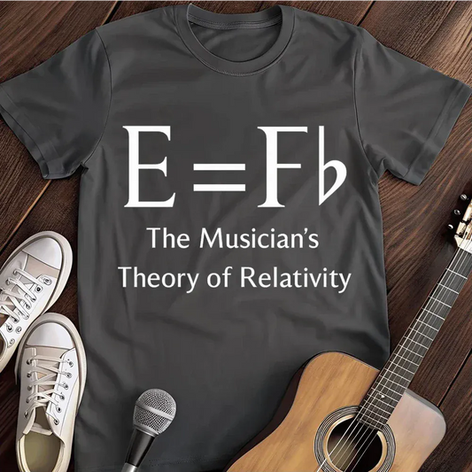 Printify T-Shirt Dark Heather / S E Fb The Musician S Theory Of Relativity T Shirt