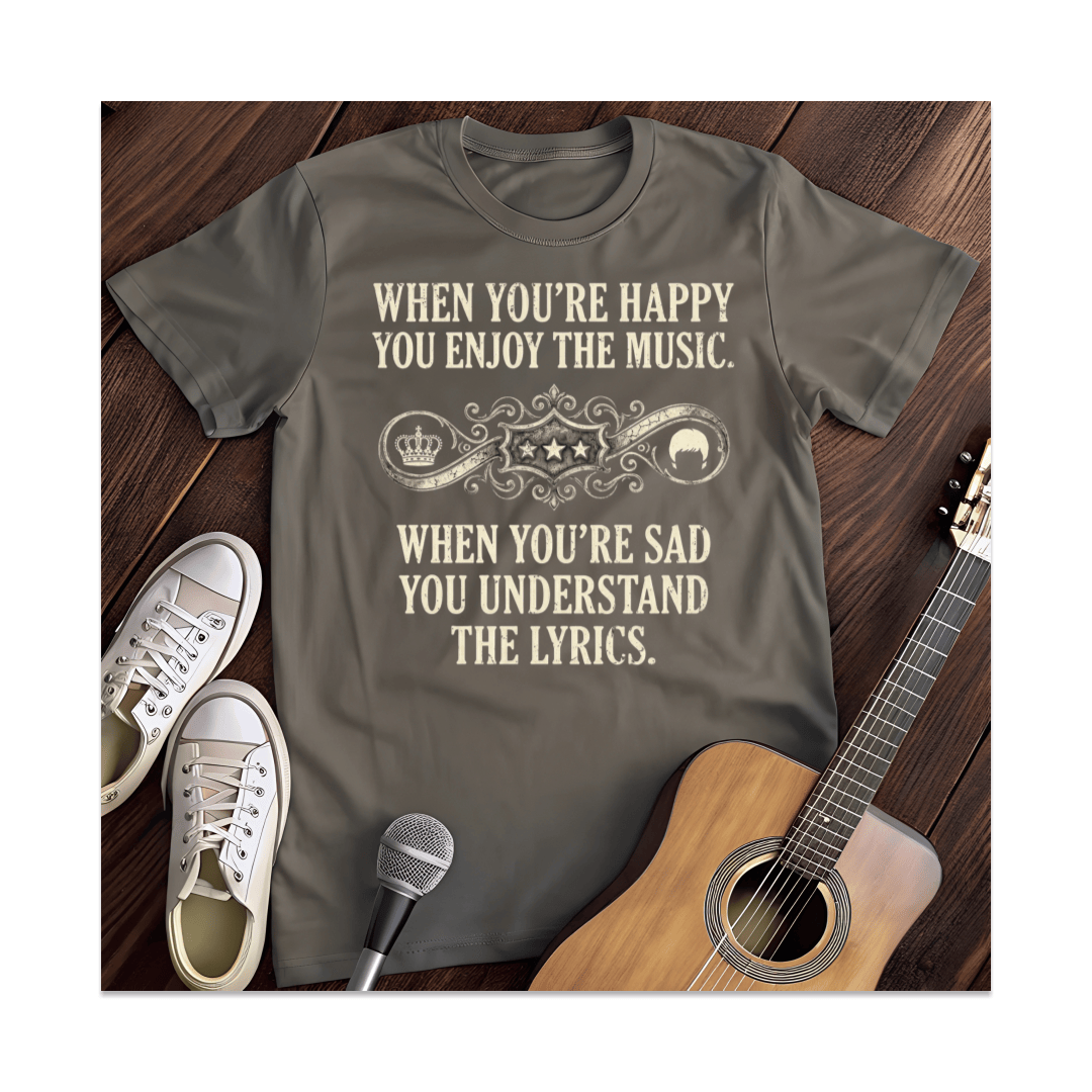 Printify T-Shirt Dark Heather / S Enjoy The Music T-Shirt