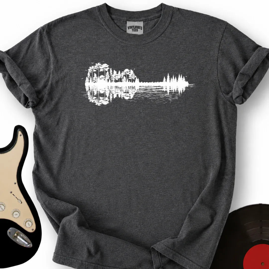 Printify T-Shirt Dark Heather / S Forest Guitar T-Shirt