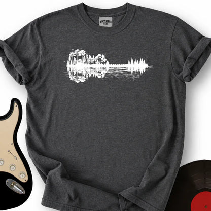 Printify T-Shirt Dark Heather / S Forest Guitar T-Shirt