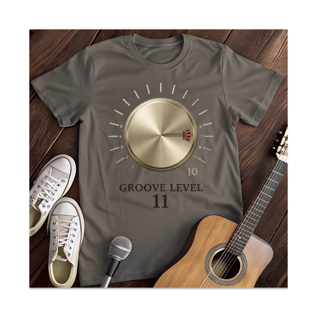 Printify T-Shirt Dark Heather / S Groove Level 11 Amplifier Knob T-Shirt